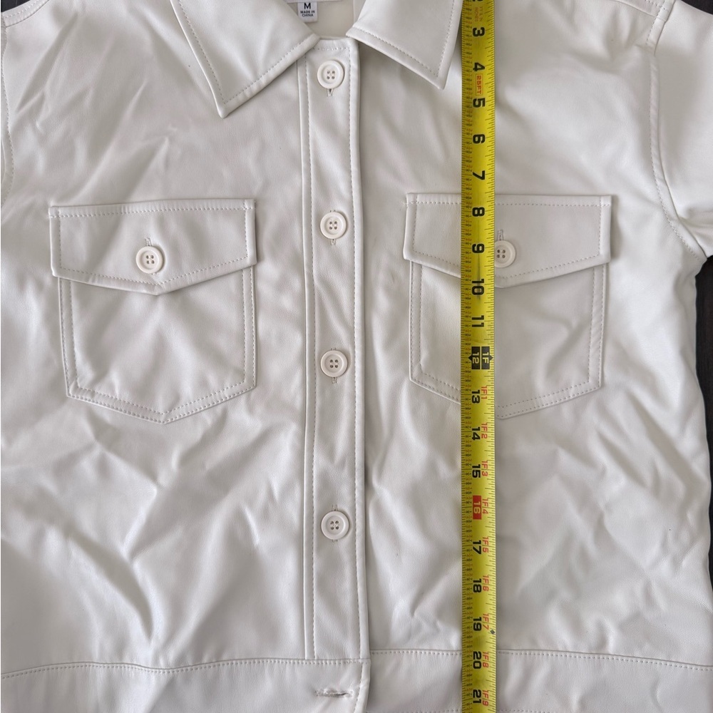 Steve Madden Faux Leather jacket medium Cream - Picture 6 of 9